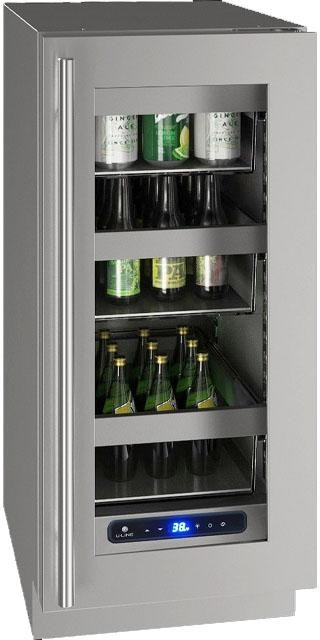 U-Line 15 Inch 15 Freestanding/Built In Undercounter Compact All-Refrigerator UHRE515SG01A