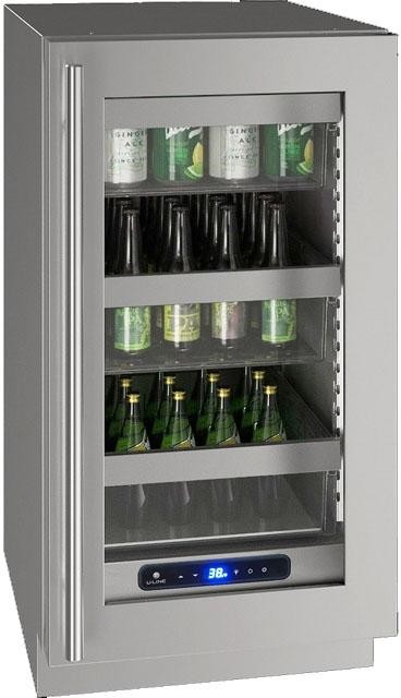 U-Line 18 Inch 18 Freestanding/Built In Undercounter Compact All-Refrigerator UHRE518SG01A