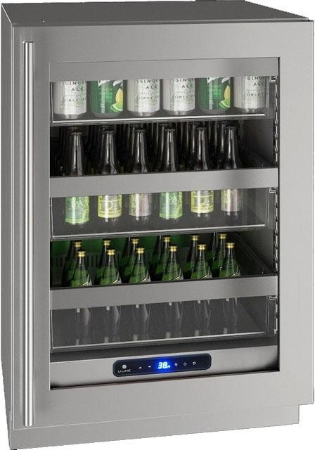 U-Line 24 Inch 24 Freestanding/Built In Undercounter Compact All-Refrigerator UHRE524SG01A