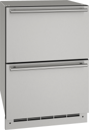 U-Line 24 Inch Outdoor 24 Refrigerator Drawers UODR124SS61A