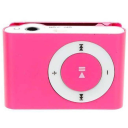 Mini Shuffling MP3 Player with USB Cable and Headphones / Pink