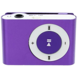 Mini Shuffling MP3 Player with USB Cable and Headphones / Purple