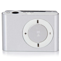 Mini Shuffling MP3 Player with USB Cable and Headphones / Silver
