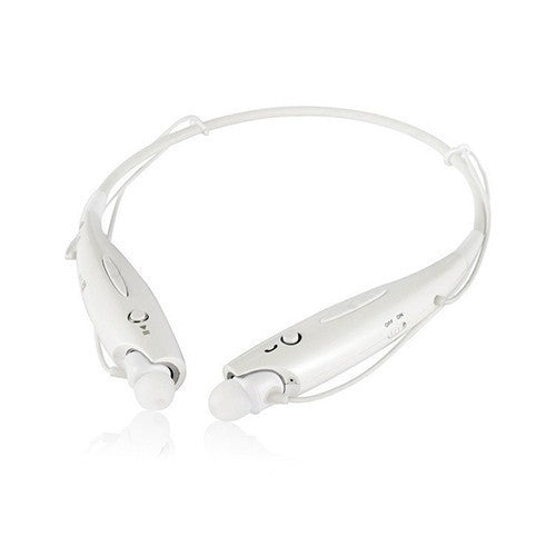 Water-Resistant Behind-the-Neck Bluetooth Stereo Headset / White