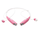 Water-Resistant Behind-the-Neck Bluetooth Stereo Headset / Pink