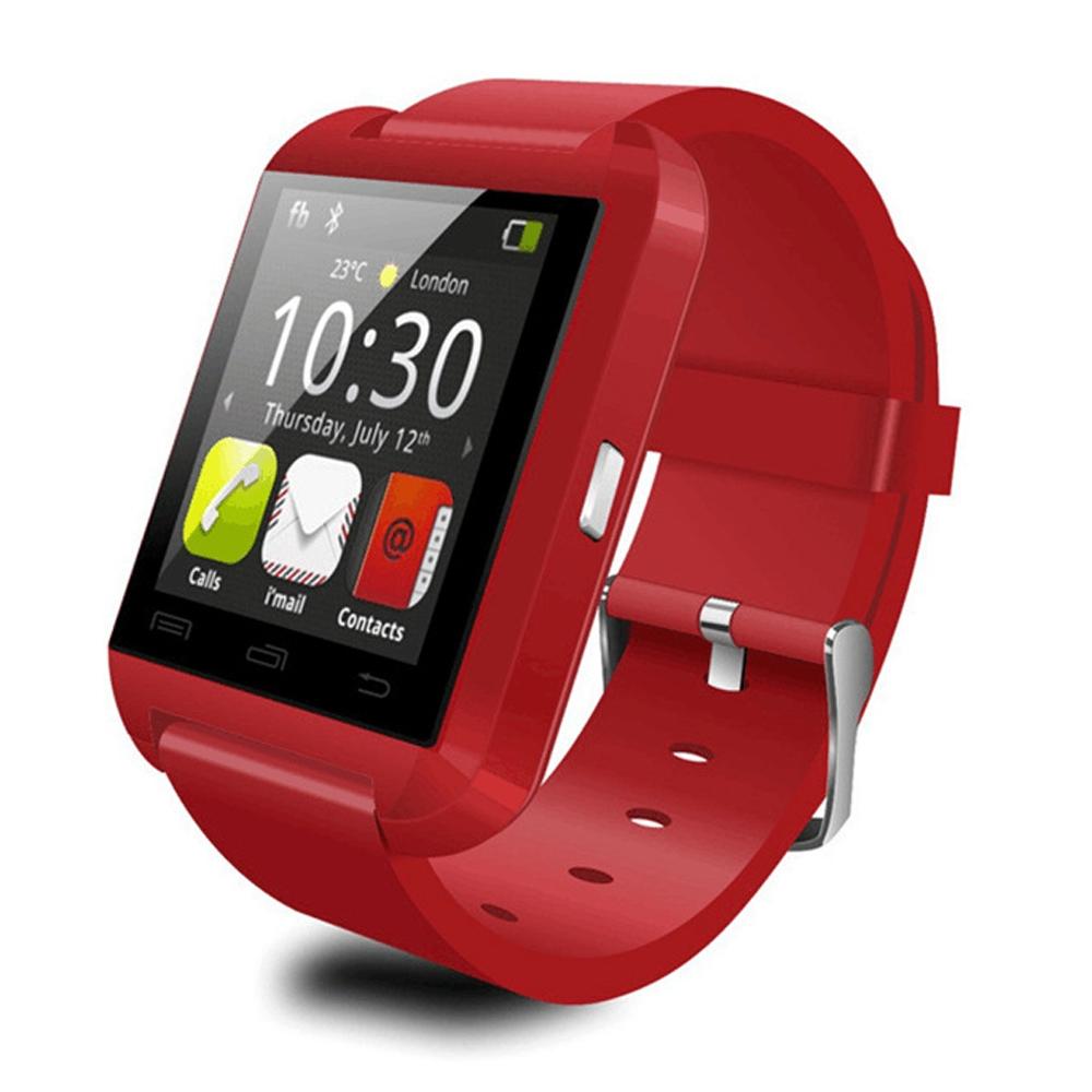 Bluetooth Smart Watch with Phone Pairing, Pedometer, Sleep Monitoring, etc. / Red