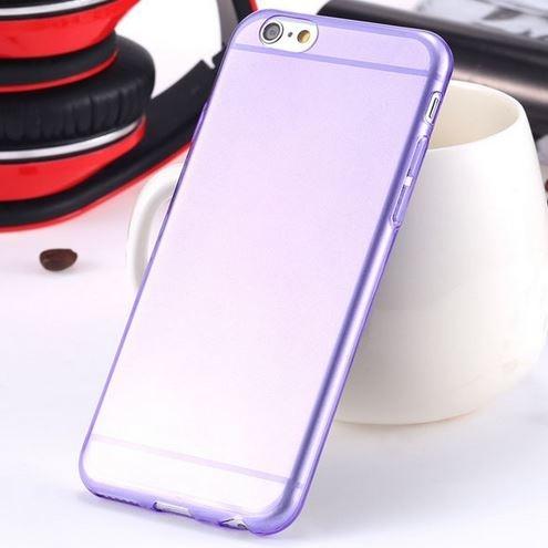 Super Flexible Clear TPU Case For iPhone 6/6s or iPhone 6/6s Plus / Purple