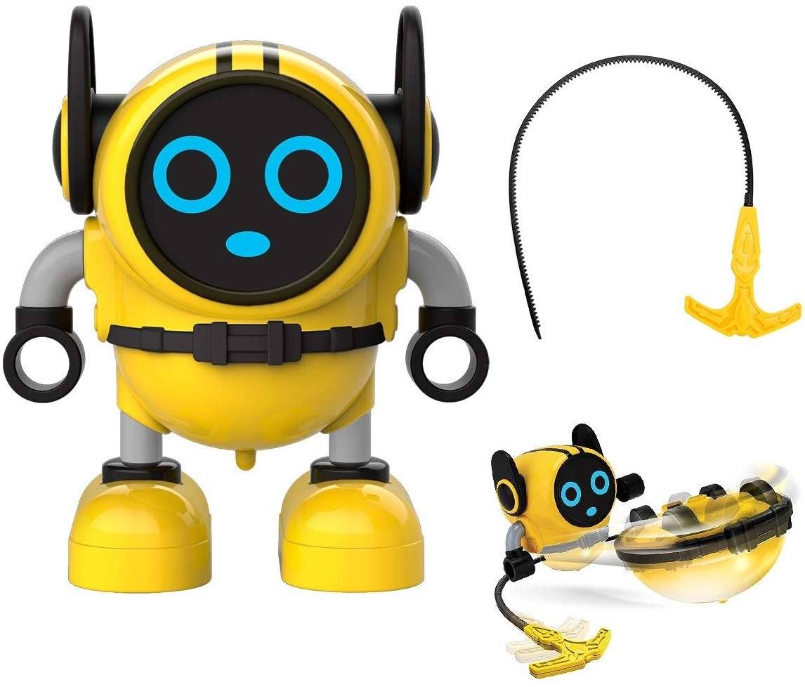 JJRC R7 Gyro Pull Back Robot Children Educational Toy / Yellow