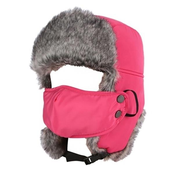 Women&#39;s Kids Maximum-Coverage Winter Trooper Hat / Pink