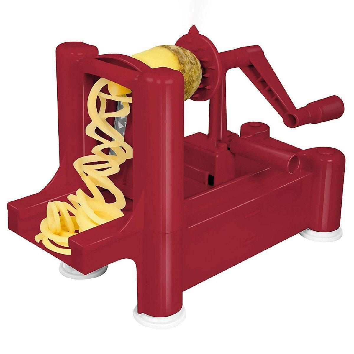Big Boss Slice-A-Roo Ultimate Tri-blade Vegetable and Fruit Peeler Spiralizer / Red