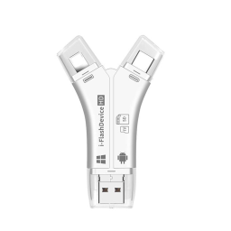 4-in-1 SD Memory Card Reader and Adapter / White / 16GB
