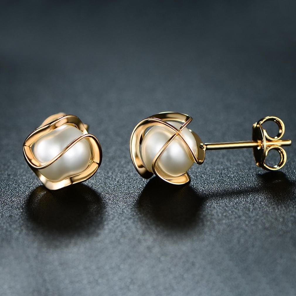Cultured Freshwater Pearl Cage Earrings