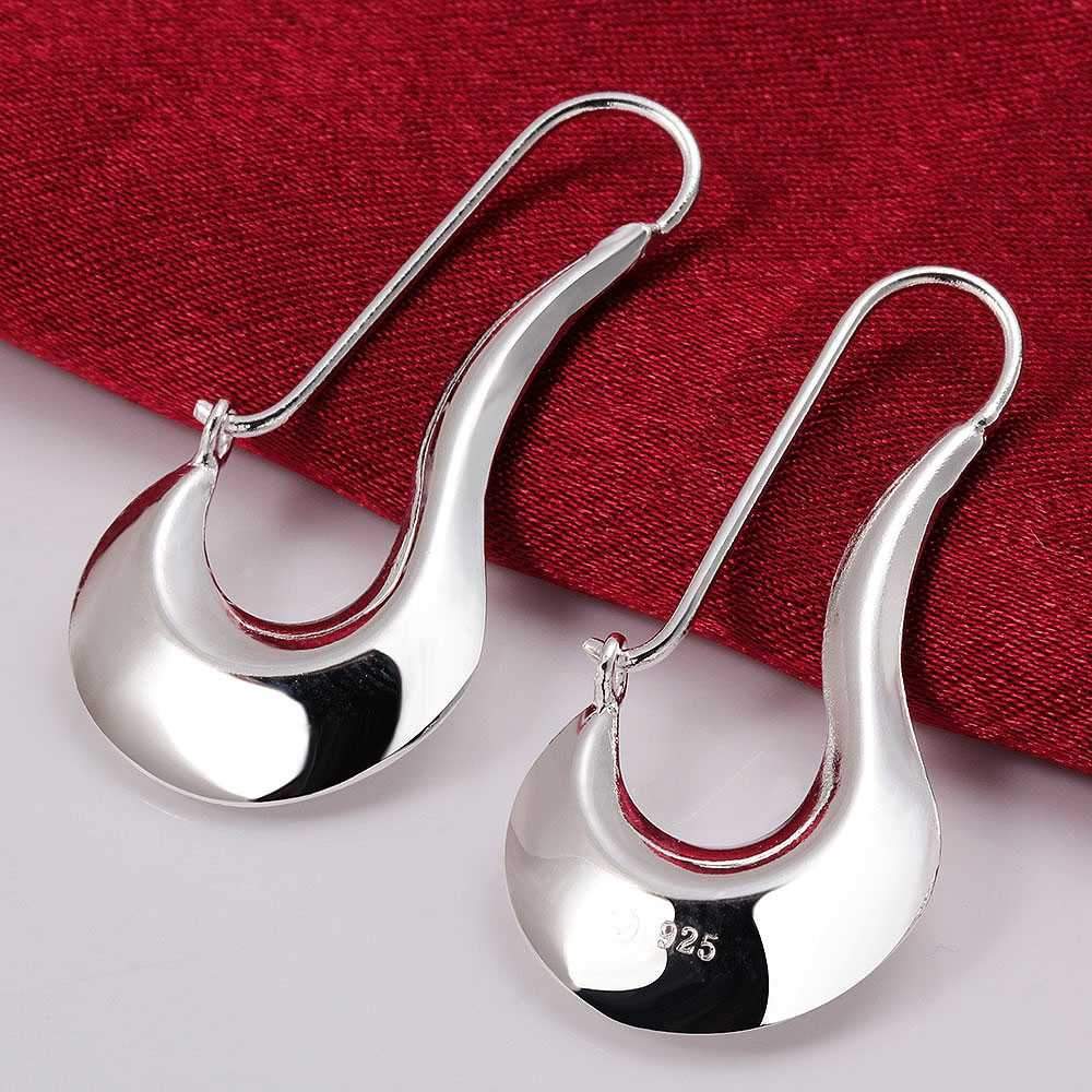 Sterling Silver Plated Crescent Earrings