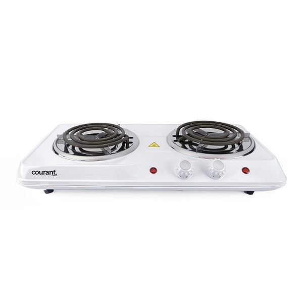 Courant 1700 Watts Electric Double Burner / White
