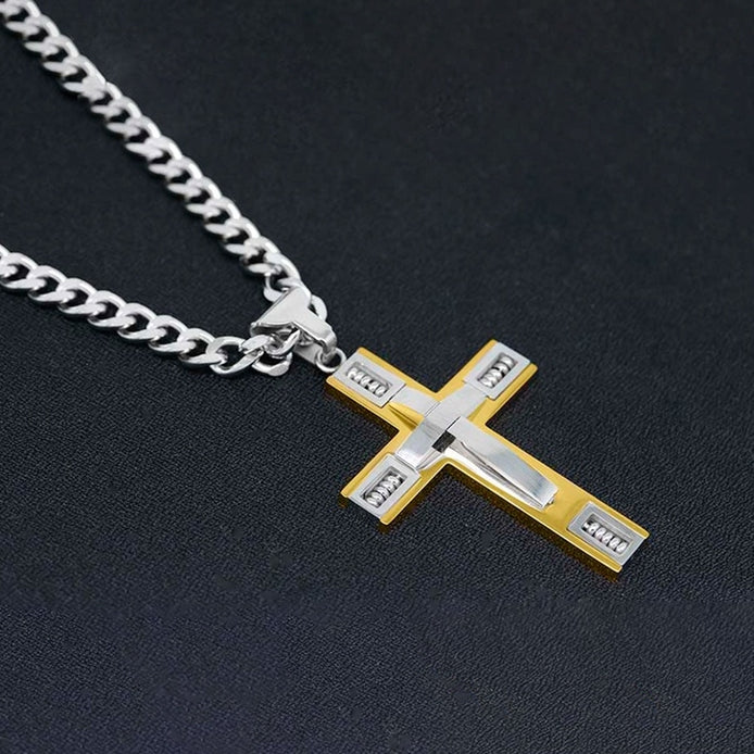 Men&#39;s Cross Necklaces in Stainless Steel / Silver/Gold