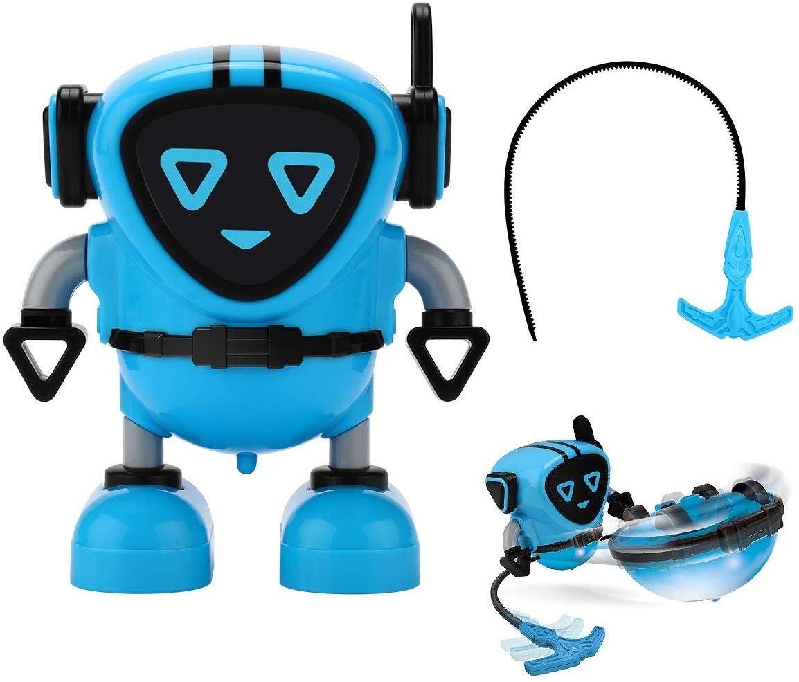 JJRC R7 Gyro Pull Back Robot Children Educational Toy / Blue