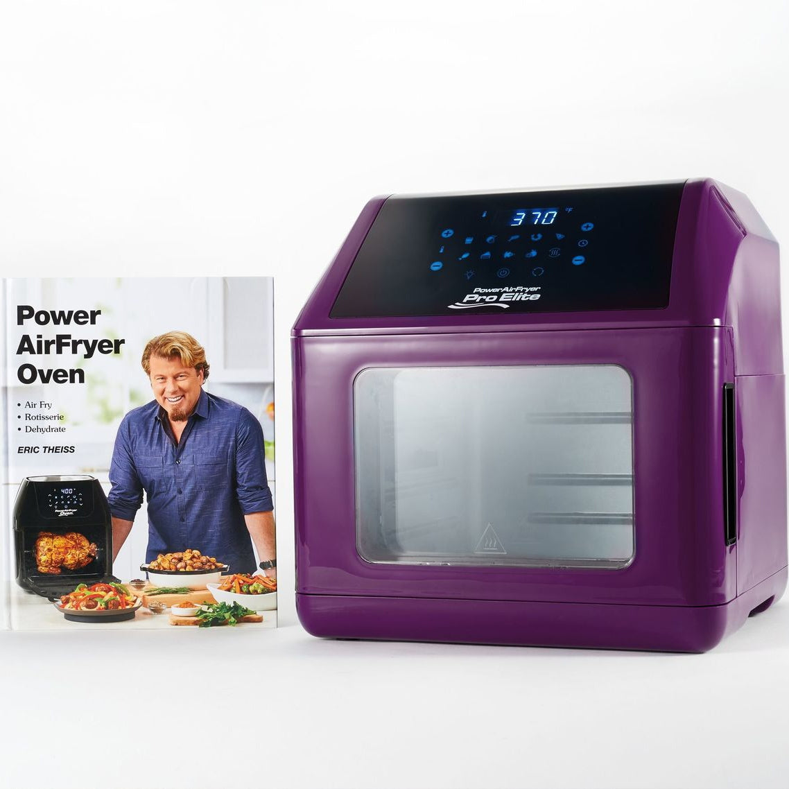 Power Air Fryer 10-in-1 Pro Oven 6-qt with Cookbook / Purple