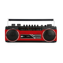 Riptunes Retro Radio Cassette Bluetooth Boombox / Red