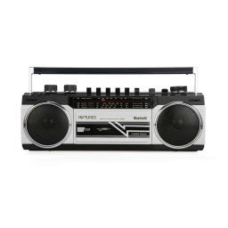 Riptunes Retro Radio Cassette Bluetooth Boombox / Silver