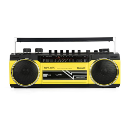 Riptunes Retro Radio Cassette Bluetooth Boombox / Yellow