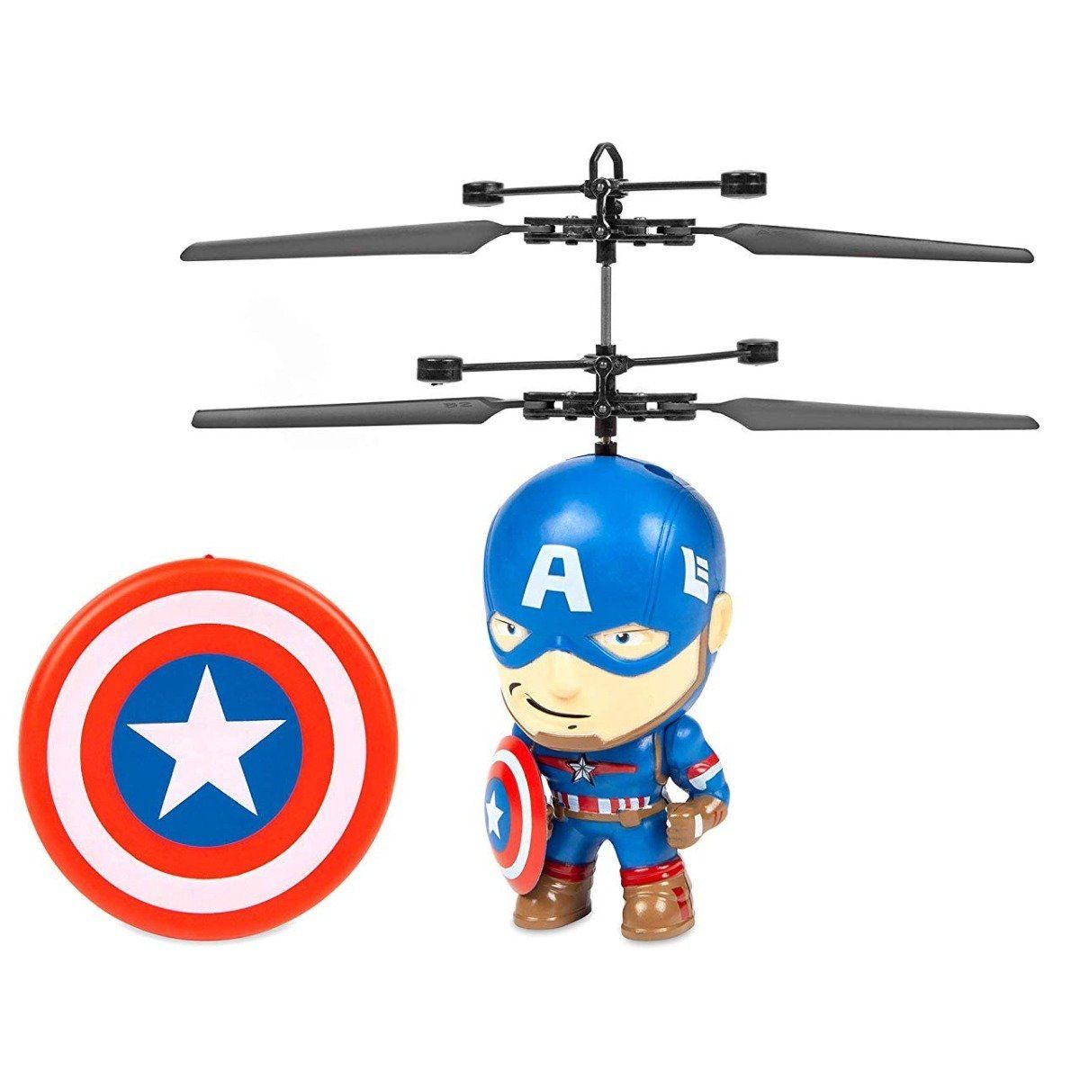 Marvel Licensed 3.5 Inch Flying Figure IR UFO Big Head Helicopter / Captain America
