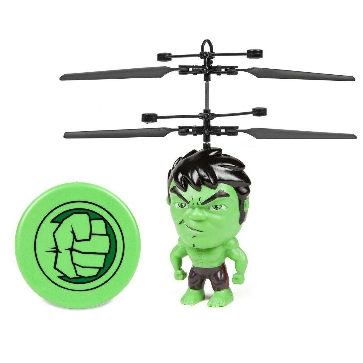 Marvel Licensed 3.5 Inch Flying Figure IR UFO Big Head Helicopter / Hulk