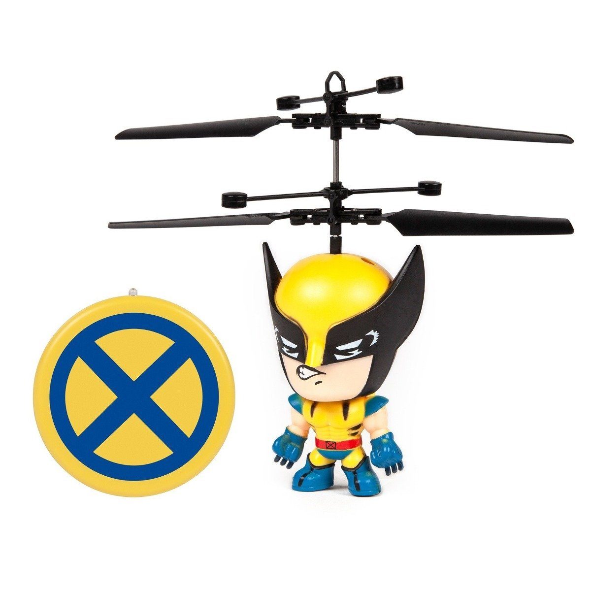 Marvel Licensed 3.5 Inch Flying Figure IR UFO Big Head Helicopter / Wolverine