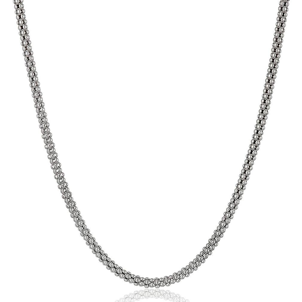 Sterling Silver Italian Popcorn Chain Necklace / 20&quot;
