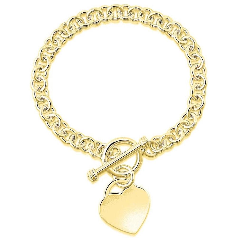 Heart Charm Bracelet - Assorted Colors / Gold