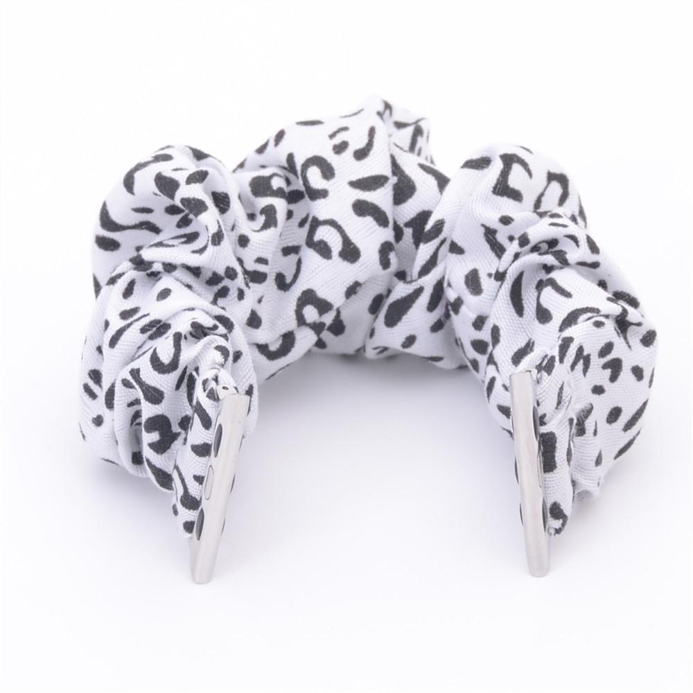 Multifunction Hair Scrunchie Apple Watch Band - Assorted Colors / White Leopard / 38/40mm