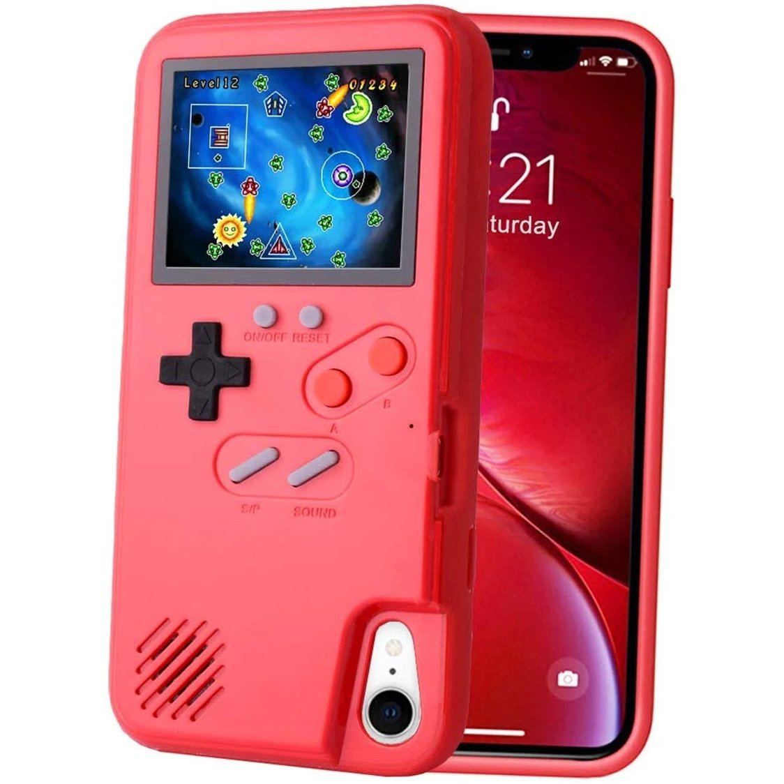 Retro Gaming Phone Case with 36 Games Built-In / Red