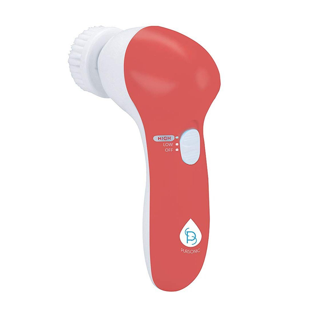 Pursonic 5-in-1 Facial Cleansing Brush and Massager / Red