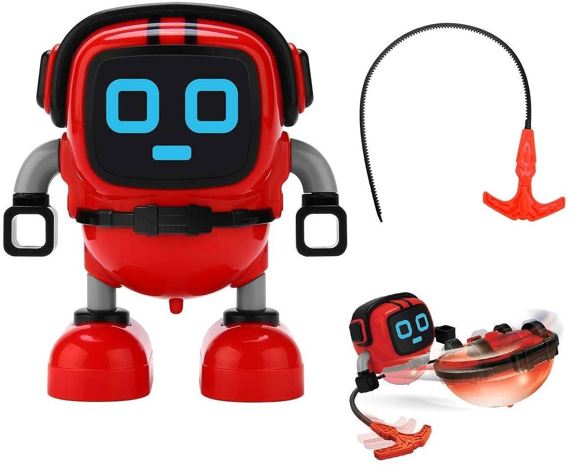 JJRC R7 Gyro Pull Back Robot Children Educational Toy / Red