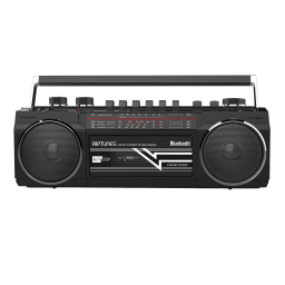 Riptunes Retro Radio Cassette Bluetooth Boombox / Black
