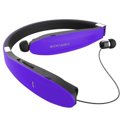Kocaso Foldable Wireless Neckband Sweatproof Headset / Purple