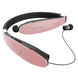 Kocaso Foldable Wireless Neckband Sweatproof Headset / Rose Gold