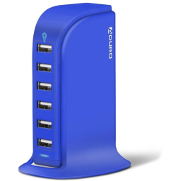 Aduro Powerup 6 Port USB Home Charging Station / Blue