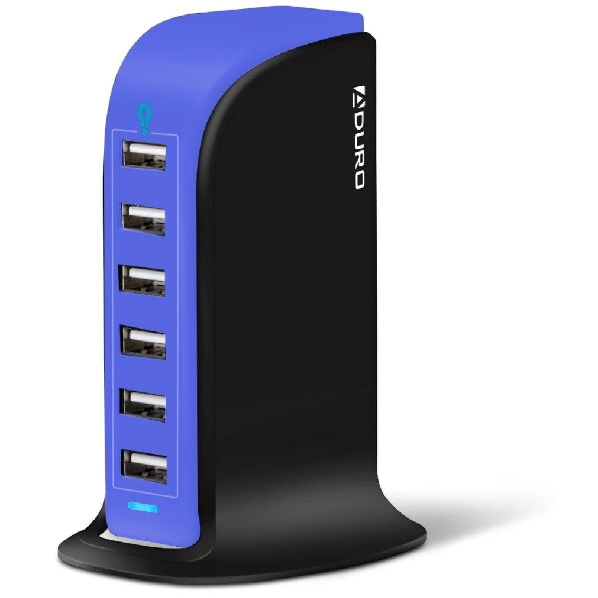 Aduro Powerup 6 Port USB Home Charging Station / Black/Blue