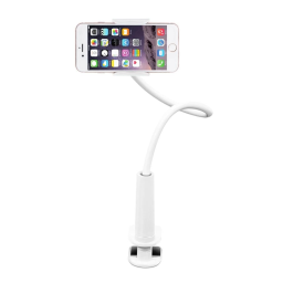 360 Adjustable Universal Gooseneck Smartphone Stand / White