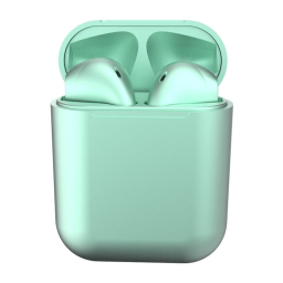 Metal Inpods TWS Mini Wireless Bluetooth Earphones / Light Green