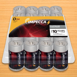 24-Pack: Impecca Alkaline D LR20 Platinum Batteries