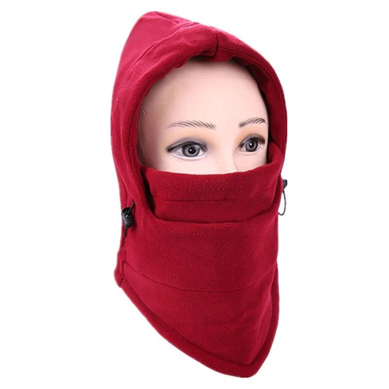 Full Cover Fleece Winter Mask - Assorted Colors / Wine