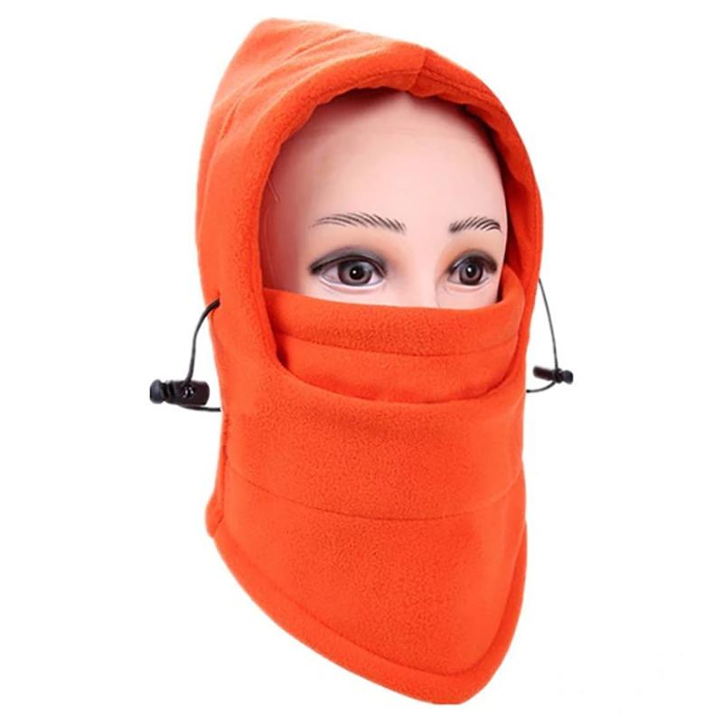 Full Cover Fleece Winter Mask - Assorted Colors / Orange