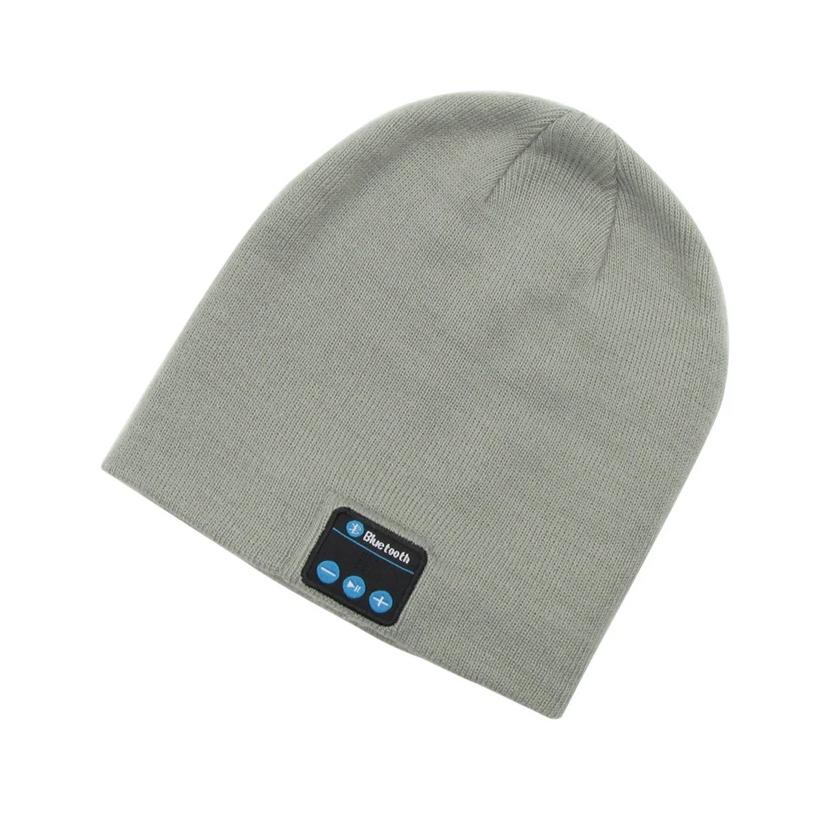 Women&#39;s Bluetooth Wireless Winter Beanie Hat - Assorted Colors / Light Gray