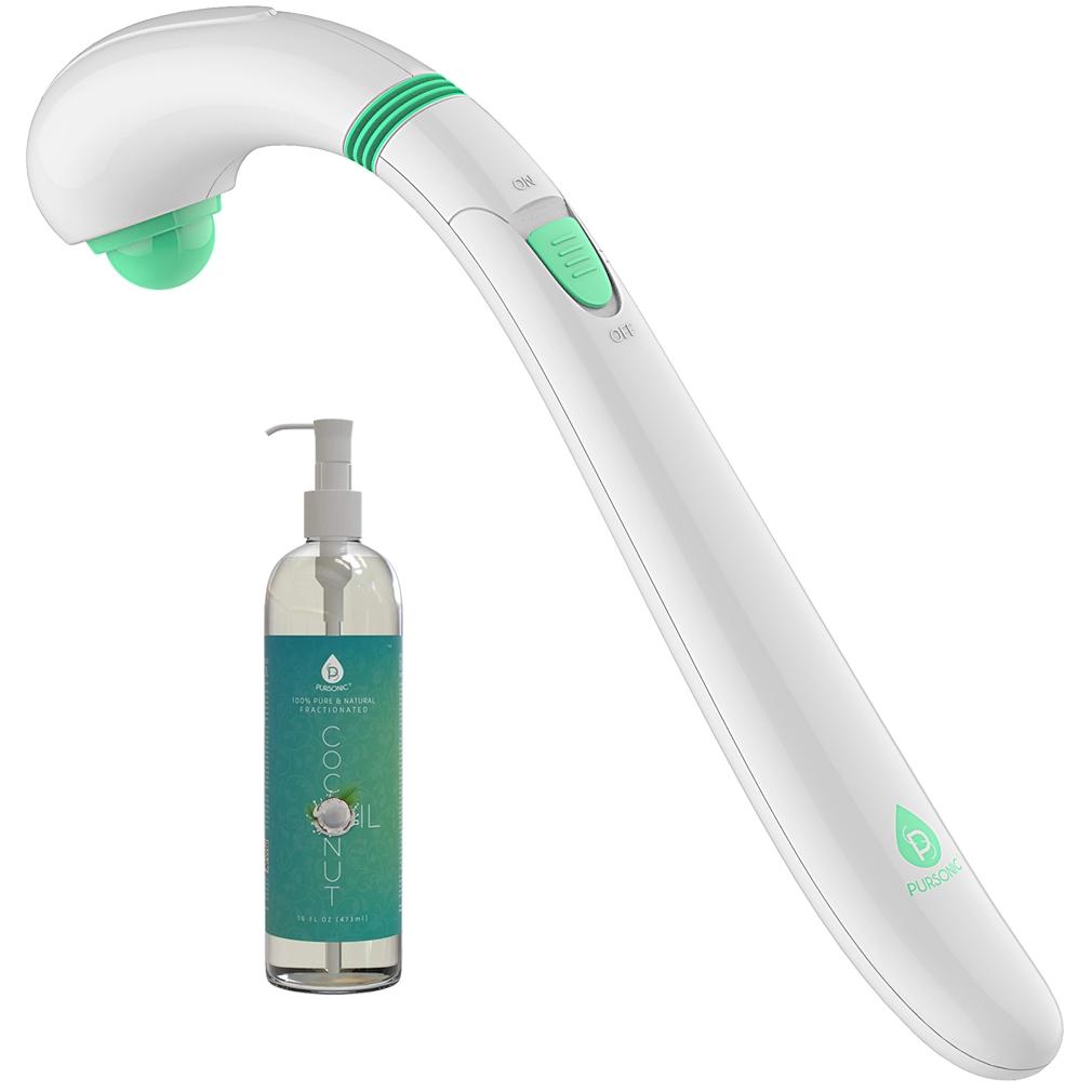 Pursonic Handheld Massager and Pursonic 100% Pure Fractionated Coconut Oil