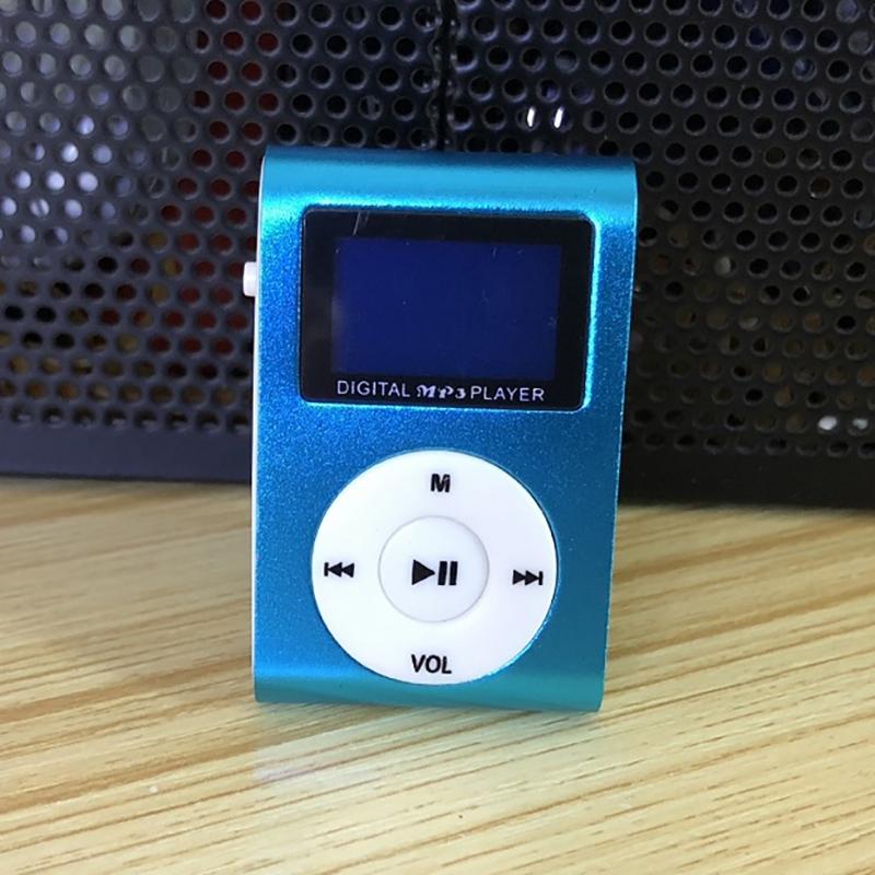 Clip-On Mini MP3 &amp; FM Music Player / Blue