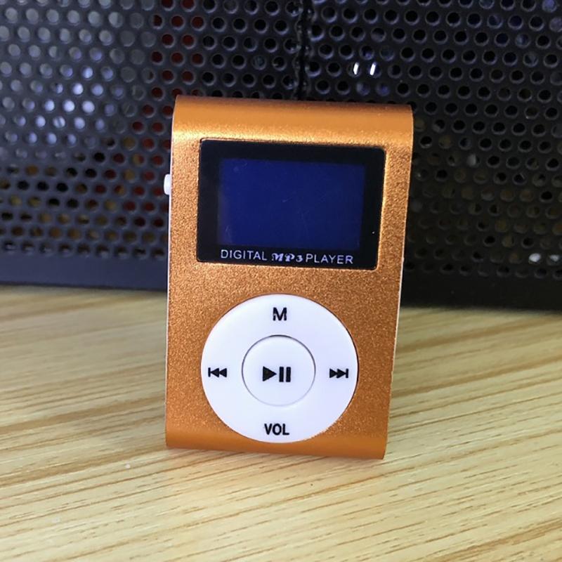 Clip-On Mini MP3 &amp; FM Music Player / Orange