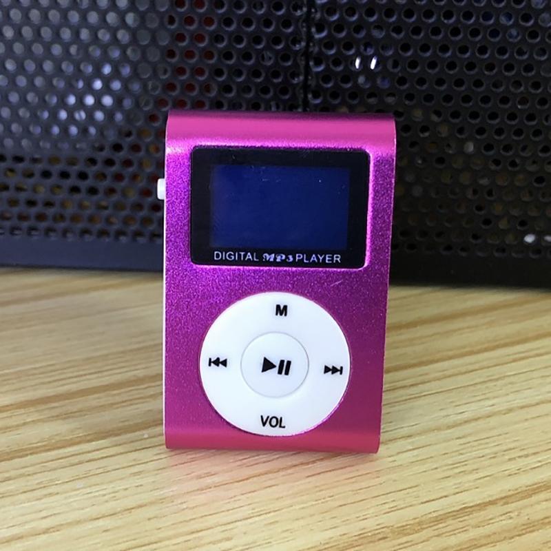 Clip-On Mini MP3 &amp; FM Music Player / Pink