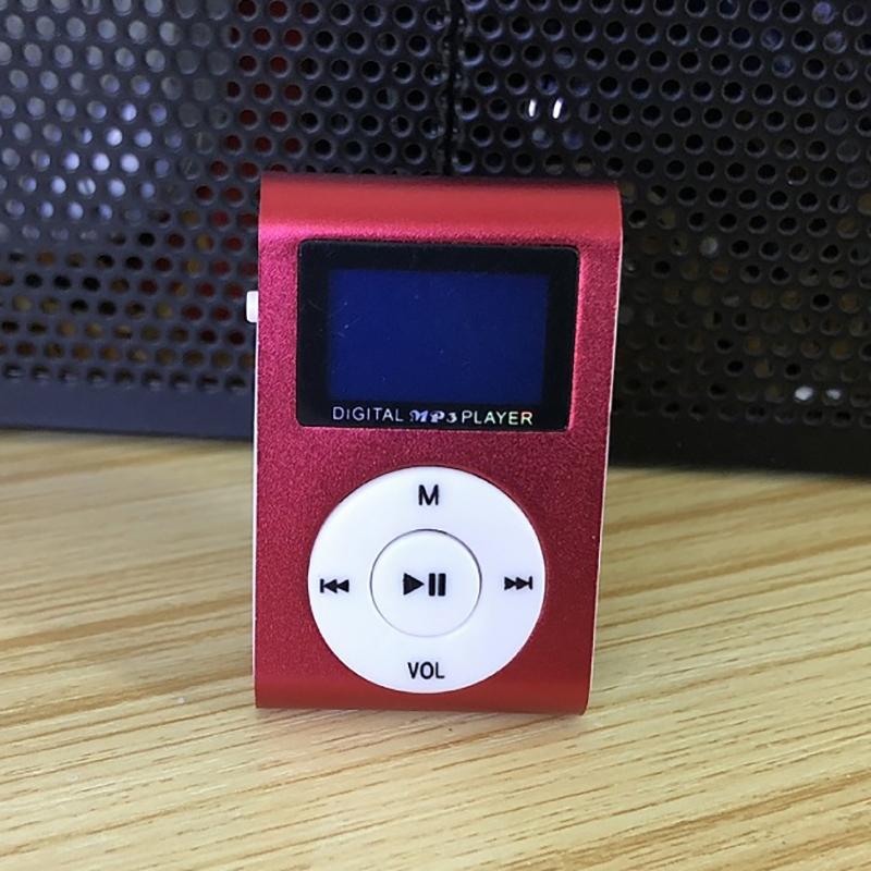 Clip-On Mini MP3 & FM Music Player / Red