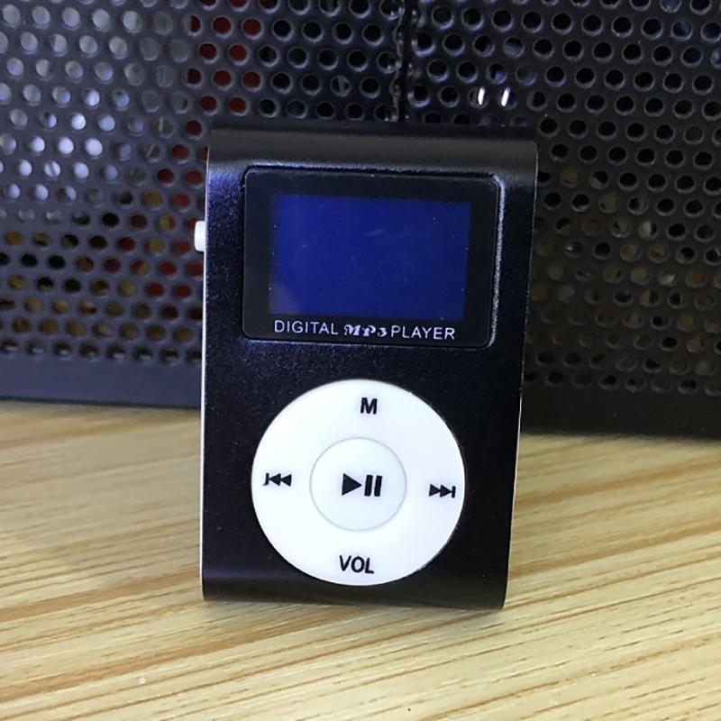 Clip-On Mini MP3 &amp; FM Music Player / Black